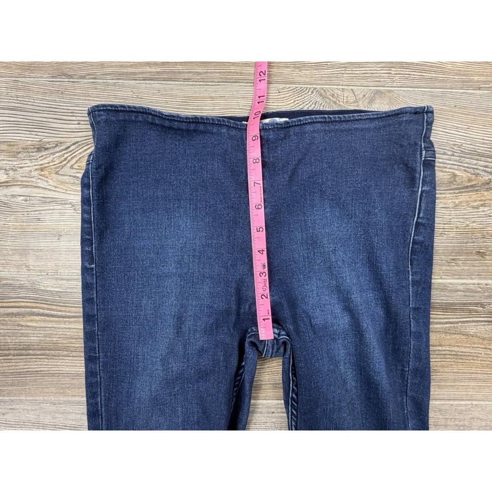We The Free People Penny Pull-On Flare Jeans Dark Wash Blue 29 Stretch Boho - Picture 13 of 16